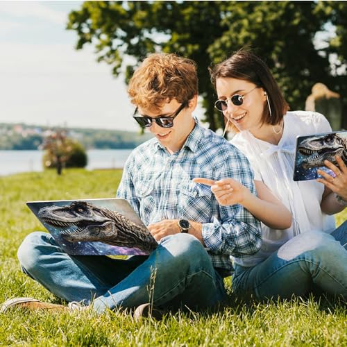 Universal Laptop Skin Sticker with 2 Wrist Pad Skins, Waterproof Scratch Resistant Vinyl Laptop Cover Decal, Cut to Fit for 11–15.6 Inch MacBook HP Dell Lenovo, Dinosaur - color: Dinosaur