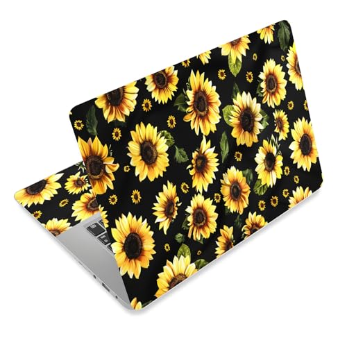 Laptop Skin Sticker Decal for 12 13 13.3 14 15 15.6 in, Universal Vinyl Waterresistant Protector Cover for Notebook PC Netbook, Computer Decor for Women Girls Sunflower Pattern - color: Sunflower Pattern