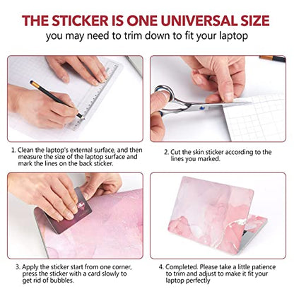 AIMSA Laptop Skin Sticker Decal, 12 13 13.3 14 15 15.4 15.6 inch Laptop Art Decal Protector Notebook Netbook PC 15.6" Universal Vinyl Cover, Nude Pink Marble - color: Nude Pink Marble