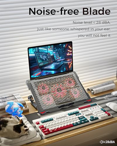 AICHESON AA3 Gaming Laptop 8 Cooling Fans and S035 Red Laptop Cooler Set