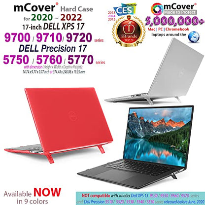 mCover Case Compatible for 2020-2022 17" Dell XPS 17 9700 9710 9720 / Precision 5750 5760 5770 Series Laptop Computer ONLY (NOT Fitting Other Dell Models) - Orange - color: Orange