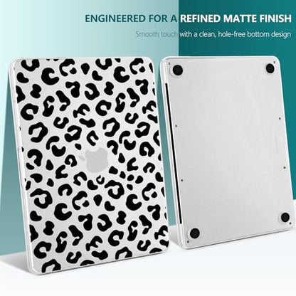 for MacBook Neo 13 inch Case 2026 (Model A3404), Artistic Leopard Pattern Ultra Slim Frosted Matte Hard Shell, Anti-Scratch & Fingerprint Resistant Cover, Leopard Clear - color: Leopard Clear