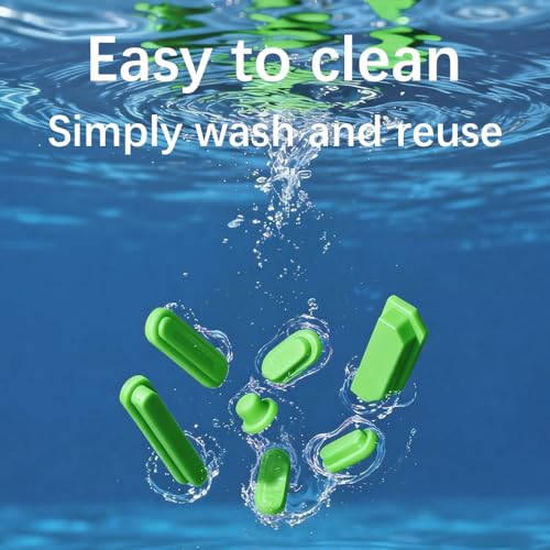 ProElife 21-Pcs Anti Dust Dirt Plug for MacBook Pro 14 16 M5 M4, Green | Protective Laptop Silicone Anti Dirt Protective Cover, Durable & Reusable, Custom Fit Design, Easy to Apply and Clean - color: Green