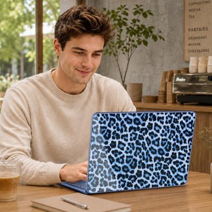 May Chen Compatible with MacBook Neo 13 inch Case 2026 Model A3404, Plastic Hard Shell,Keyboard Cover,Screen Protector,Dust Plug, for MacBook Neo 13" with A18 Pro Chip, Deep Blue Leopard - color: Deep blue Leopard