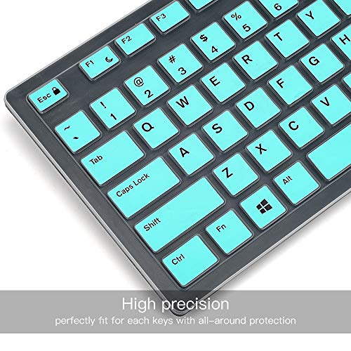 Keyboard Cover for Dell KB216 KB216p Wired & Dell KM636 Wireless Keyboard/Dell Optiplex 5250 3050 3240 5460 7450 7050/Dell Inspiron AIO 3475/3670/3477 All-in one Desktop Keyboard Skin, Mint Green - color: Mint Green