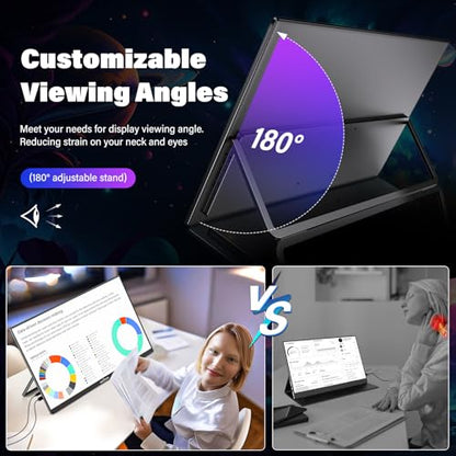 InnoView 23.8 Inch 2K 100Hz Large Portable Monitor ∆E<2 100% sRGB Fast IPS Portable Gaming Monitor QHD w/180° Adjustable Stand USB-C HDMI Laptop Monitor for PS5/4 Desktop MacBook Switch Xbox 2560X1440 - size: 23.8-Inch