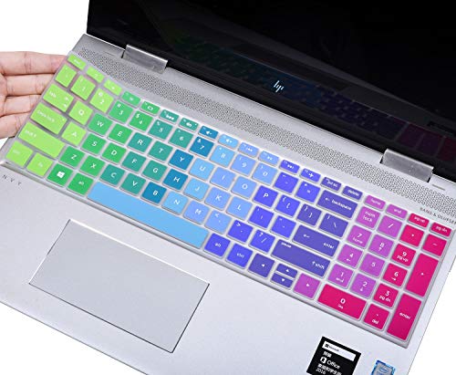 Keyboard Cover for HP 15.6 Laptop 15-dy 15-dw 15-ef 15-db/da 15-bs/bw 15-ef 15-dy5033dx 15-dy5399nr 15-dy5113dx dy5073dx 15-ef2033dx, HP Envy 17.3" 17-by 17-bs/ca 17t-by400/by500 17-by4623dx, Rainbow - color: Rainbow