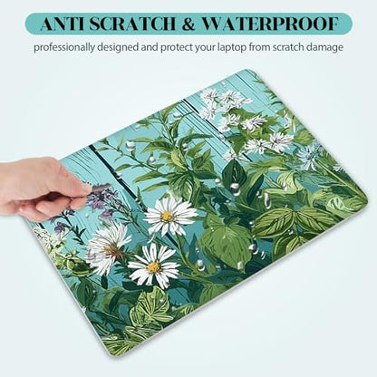 Laptop Skin Sticker Decal, 12" 13" 13.3" 14" 15" 15.4" 15.6 inch Personalized Universal Vinyl Notebook Skin Sticker Cover Art Protector Decal, Green Plant Flowers - color: Green Plant Flowers