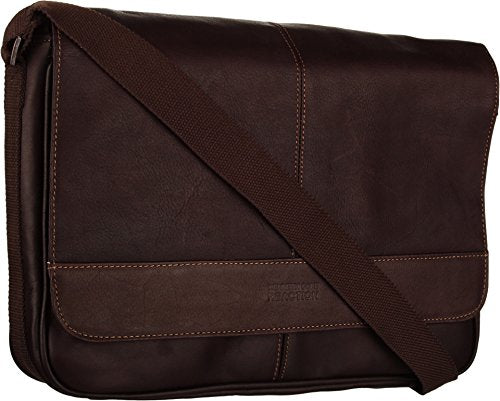 Kenneth Cole REACTION Colombian Leather Slim Single Compartment - color: Dark Brown