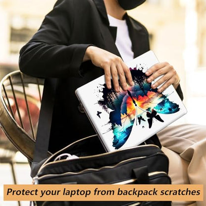 Laptop Skin Sticker for 12.1”-15.6“ Laptops (Fits 13”, 13.3”, 14”, 15”, 15.4”) | Protective Universal Reusable Vinyl Art Decal Cover | Waterproof & Scratch-Resistant-Butterfly Scrap - color: Butterfly Scrap