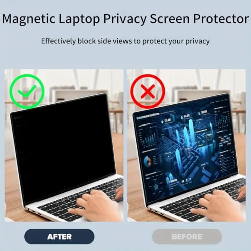 Magnetic privacy protection film&detachable, suitable for 13.6-inch MacBook | (For models 2022 - 2026, M2 to M5 series) Anti-blue light and anti-glare, 360-degree anti-peeping design | Privacy film - size: MacBook Air 13.6 inch (2022-2026, M2,M3,M4,M5)