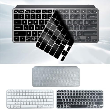 Waterproof Laptop Keyboards Covers Silicone Protective Film for Keys Wireless Keyboards - color: Black