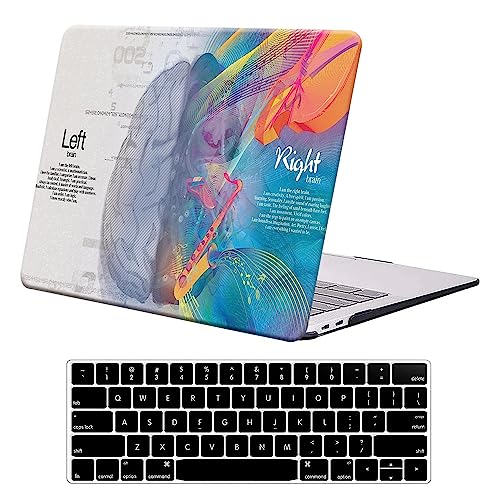 Compatible for MacBook Air 15 inch Case 2026 M5, 2023-2025 M4/M3/M2 A3448 A3241 A3114 A2941, Protective Plastic Hardshell & Keyboard Cover for Mac Air 15 inch Case, Left Right Brain - color: Brain