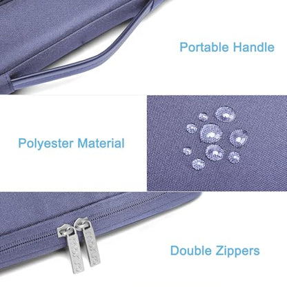 MOSISO 360 Protective Laptop Case 13.3 inch, 13-13.3 inch Laptop Sleeve | Compatible with MacBook Air/Pro 13 / Pro 14, HP Dell ASUS Lenovo,Side Open Bag with 2 Raised&1 Flapover Pockets,Lavender Gray - color: Lavender Gray, size: 13.3 inch