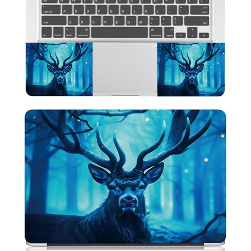 Universal Laptop Skin Sticker Decal for 11.6”12" 13" 13.3" 14" 15" 15.4" 15.6" Reusable Waterproof Scratch-Scratch Resistant Protective Vinyl Laptop Notebook Skin Stickers - Blue Forest Deer - color: Blue Forest Deer