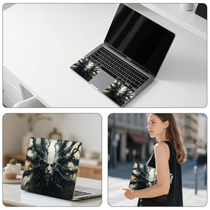 Aesthetic Laptop Skin Sticker, Shadow Wraith with Glowing Red Eyes Waterproof Vinyl Laptop Decal, Removable Bubble Free, Reusable Protective Cover for 13 14 15 15.6 Inch - color: Shadow Wraith with Glowing Red Eyes