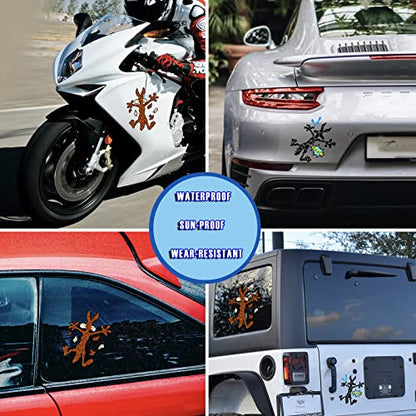 Scratch and Dent Fix Car Stickers, Funny Cartoon Coyote Splash Into Pieces, Bumper Stickers for Jeep, Van, Auto, Truck, Motorcycle, Laptop, Skateboard, Wall, Window Decals Band-Aid Stickers - color: Coyote-m