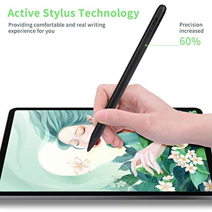 Stylus Pen for Chromebook, Active Capacitive Digital Pencil Compatible with Chromebook Stylus,Good for Sketching and Note-Taking Pens,Black - color: Black