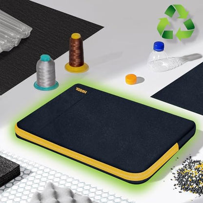 Hseok Laptop Case 13.3 14 inch Sleeve, Rainproof & Shockproof Carrying Case Compatible with MacBook Pro/Neo 14 M5/M4/M3/M2/M1,13.3 MacBook Air/Pro,XPS 14 and Most 13"-14" Notebook Tablet,Bk-Yellow - color: Black-yellow