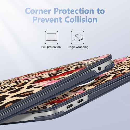 May Chen Compatible with MacBook Air 13 inch Case 2022 2021, 2020-2018 Release Model: M1 A2337 A2179 A1932, Plastic Hard Shell Case Cover for Mabook Air 13 inch with Retina Dispaly, Cherry and cheetah - color: Cherry and cheetah