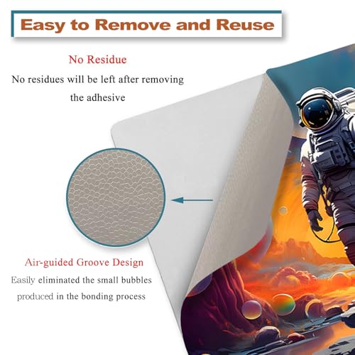 Laptop Decal Sticker Skin Cover, 12" 13.1" 13.3" 14" 15" 15.4" 15.6" Laptop Netbook Vinyl Art Skin Sticker Cover Notebook PC Protector (2 Wrist Pad Included), Removable Reusable, Great Astronaut - color: Great Astronaut