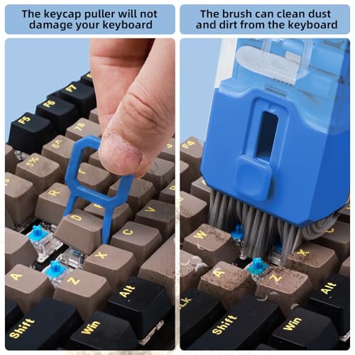 Keyboard Cleaner & Laptop Cleaning Kit, All-in-1 for Computer PC, SkyBlue | Electronics Deep Cleaning Reusable Brush Tool, Screen-Safe Spray, for iPhone iPad Macbook Airpod Camera, Gaming Accessories - color: SkyBlue