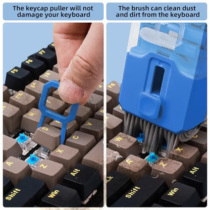 Keyboard Cleaner & Laptop Cleaning Kit, All-in-1 for Computer PC, SkyBlue | Electronics Deep Cleaning Reusable Brush Tool, Screen-Safe Spray, for iPhone iPad Macbook Airpod Camera, Gaming Accessories - color: SkyBlue
