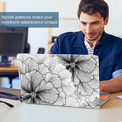 Laptop Skin Sticker Decal 15-15.6 Inches, Universal Reusable Vinyl Sticker for 12.1 13 13.3 14 15.4 Inches Netbook/Notebook PC, Waterproof & Scratch-Resistant (Sketch Flower) - color: Sketch Flower