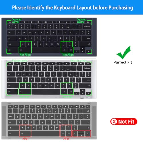 Keyboard Cover for HP x360 2-in-1 14" Chromebook, 14-db/ca/ak/DA 14B-CA 14a-na Series, 14 G2 G3 G4 G5, HP Chromebook 11 G2, G3, G4, G5, G6 EE G7 EE Keyboard Cover Skin, Rainbow - color: Rainbow
