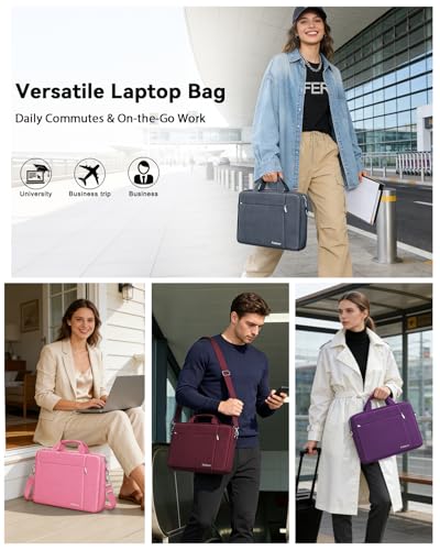 Ferkurn 17 17.3 Inch Laptop Bag Case Women Men Compatible with HP OmniBook Envy Omen Pavilion/LG Gram/Dell Inspiron Precision/Yoga ThinkPad, Carrying Briefcase Messenger Computer Bag 18 inch, Grey - color: Grey, size: 17.3 inch