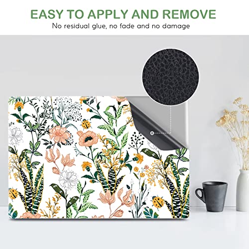 DINKY Laptop Skin Sticker Decal, 16" 16.5” 17” 17.3 inch Laptop Universal Reusable Vinyl Skin Stickers Art Cover Decal Notebook PC Personalized Protector (White Flor) - color: White Flor