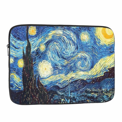 Laptop Sleeve Bag 15.4 15.6 Inch,Starry Night Protective Polyester Computer Cases Laptop Cover Briefcase Bag Tablet Travel Cover - color: LPS-033
