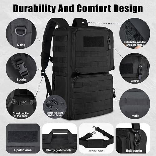 3-in-1 Laptop Briefcase for Men, 15.6 Inch Convertible Work Bag