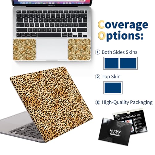 Universal Laptop Skin for 13-16 Inch Laptops,Vinyl Protective Sticker Decal,Easy DIY Trim-to-Fit for HP/Dell/MacBook,Bubble-Free & Removable,Leopard Print - color: Leopard print