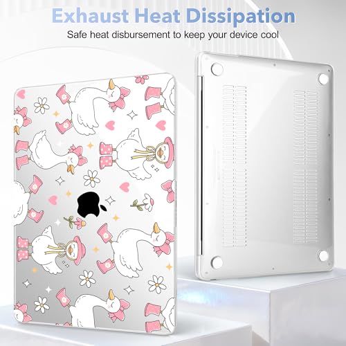 May Chen Compatible with MacBook Air 13 inch Case 2022 2021, 2020-2018 Release Model: M1 A2337 A2179 A1932, Plastic Hard Shell Case Cover for Mabook Air 13 inch with Retina Dispaly, Cute Goose Spring - color: Cute Goose Spring