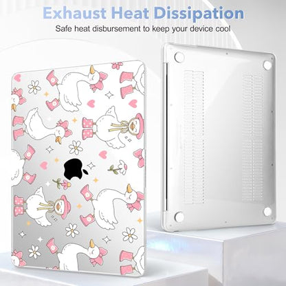 May Chen Compatible with MacBook Air 13 inch Case 2022 2021, 2020-2018 Release Model: M1 A2337 A2179 A1932, Plastic Hard Shell Case Cover for Mabook Air 13 inch with Retina Dispaly, Cute Goose Spring - color: Cute Goose Spring