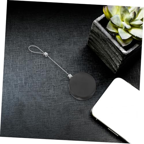 KALLORY 2pcs Retractable Anti-Theft Cable Lock Steel Security Rope Portable Locking Tether for Remote Controls Anti-Lost Cord Keeper for Laptops and TVs