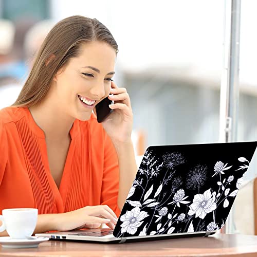 Laptop Notebook Skin Sticker Cover Decal, 12 13 13.3 14 15 15.4 15.6 inch Laptop Vinyl Skin Sticker Cover Art Protector Notebook PC (White Flowers) - color: White Flowers