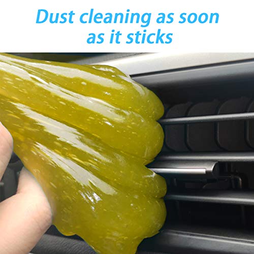 Moly Magnolia Cleaning Gel for Car, Universal Detailing Putty Gel Detail Tools Car Interior Cleaner, Removal Putty Cleaning Keyboard Cleaner for Car Vents, PC, Laptops, Cameras (Yellow) - color: Yellow