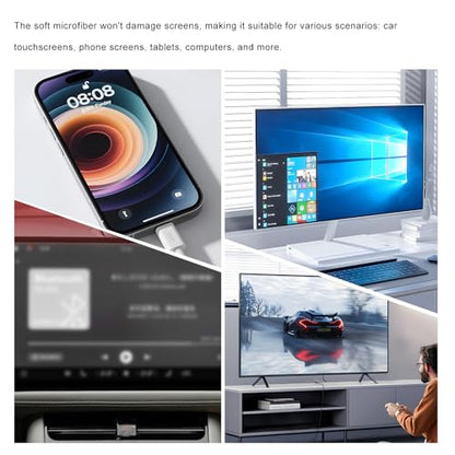 Car Screen Cleaner, 4.13"×4.13" Square Auto Touch Screen Cleaner Microfiber Cleaning Pad, Scratch-Free Microfiber Cleaning Wipe for Vehicle Dashboard LCD Display Laptop - color: Square