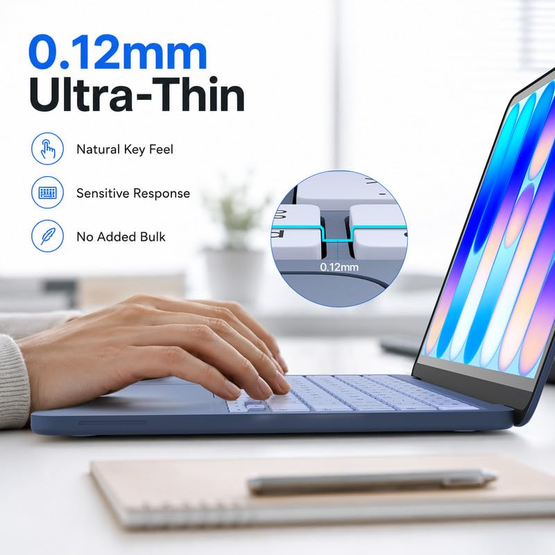 Soonjet Keyboard Cover Skin for 2026 MacBook Neo 13 inch A3404 A18 Pro, Premium Ultra Thin Clear Keyboard Protector, US ANSI Layout (Indigo) - color: Indigo