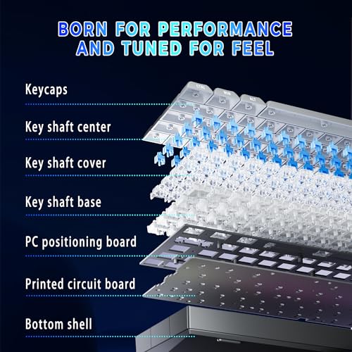 65% Gaming Keyboard, LED Backlit Mini Wired Keyboard, Ultra-Compact Anti-Ghosting No-Conflict 68 Keys Membrane Gaming Wired Keyboard for PC Laptop Windows Gamer(Gray-White) - color: Gray