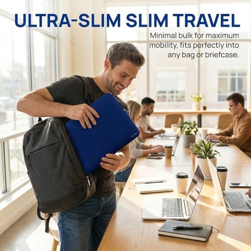 Laptop Sleeve Case 13 Inch - Foam Padded Zipper Bag for Carrying Computer Protection Bag, Slim Portable Design for 13" Ultrabook(Dark Blue) - color: Dark Blue