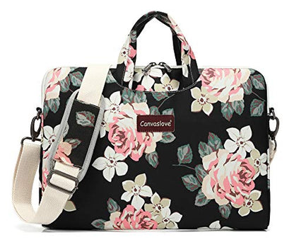 15 inch White Rose Water Resistant Laptop Shoulder Messenger Bag Sleeve Case for MacBook Pro 16 inch and 15 inch-15.6 inch laptop - color: ‎white Rose