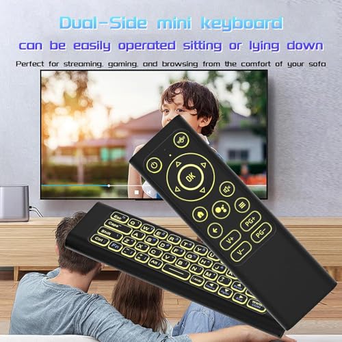 iPazzPort Air Mouse & PC Remote Keyboard: Bluetooth & 2.4G Backlit | Rechargeable • Aluminum Alloy Design • Compatible with Laptop, Android TV Box, HTPC