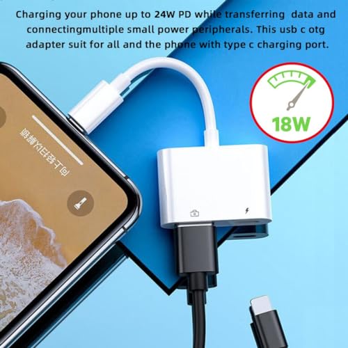 chenyang 2 in 1 USB C to USB 3.0 Socket OTG Adapter with PD 24W Charge for Laptop Tablet Phone - style: USB3.0 2-in-1