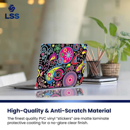 LSS 15 15.6 Inches Laptop Notebook Skin Sticker with 2 Wrist Pads - Reusable Cover Protector Vinyl Sticker Cover Decal Fits 13" - 16" HP Asus Acer Samsung - Art Design - color: Art Design, size: 13" - 16"