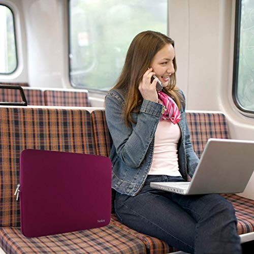 Laptop Sleeve,13-13.3 Inch Resistant Neoprene Laptop Sleeve/Notebook Computer Pocket Case/Tablet Briefcase Carrying Bag Compatible with MacBook Pro,MacBook Air,Notebook Computer-(Wine Red) - color: red, size: 13.3 inch