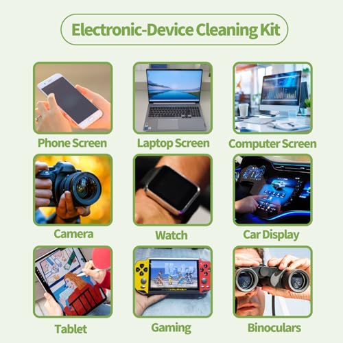 2 Pack Electronic Screen Cleaner Spray, Hatstart Cell Phone Touch Screens Cleaning for TV Laptop Computer Tablet PC LCD Flat Screens and Car Display, Compatible with iPhone iPad MacBook Pro, Green - color: Green