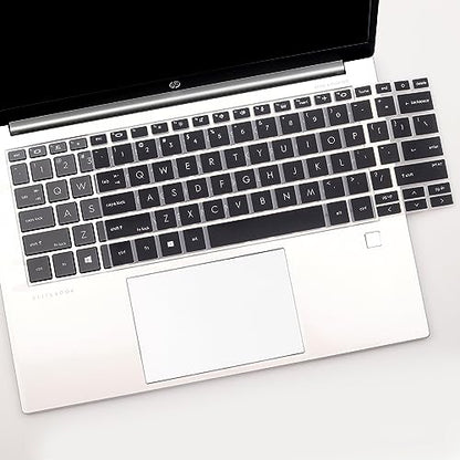 2-Pack Keyboard Cover for 2025-2022 HP EliteBook 830 835 840 845 1040 G9 G10 13.3 14 inch Laptop Accessories Keyboard Protective Skin (Not fit 830 840 845 1040 G8 G7 G6 G5 G4 G3)-Black+Clear - color: Black+Clear